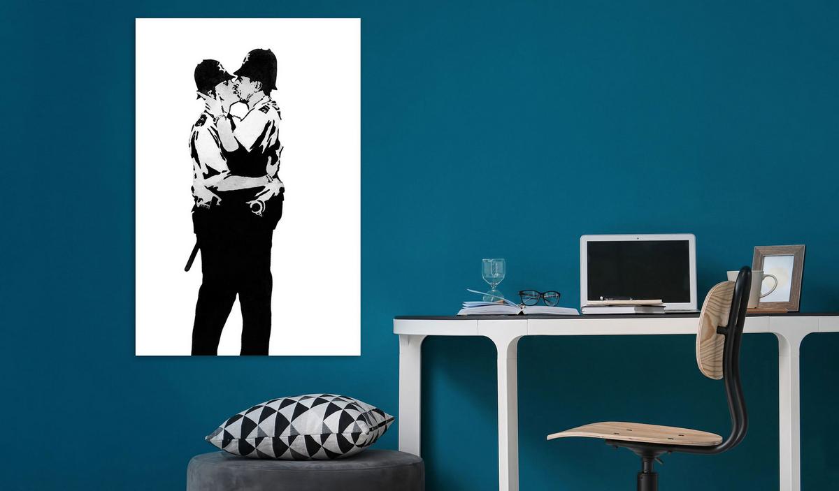 KUNSTDRUCK Schwarz-Weiß 60/90 cm - Schwarz, Textil (60/90cm) - KUNSTLOFT