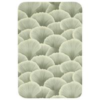 BADEMATTE Fächer - Blatt - Grün Rutschfest 60x90 cm - Pastellgrün, Textil (60/90cm) - OnlyWow
