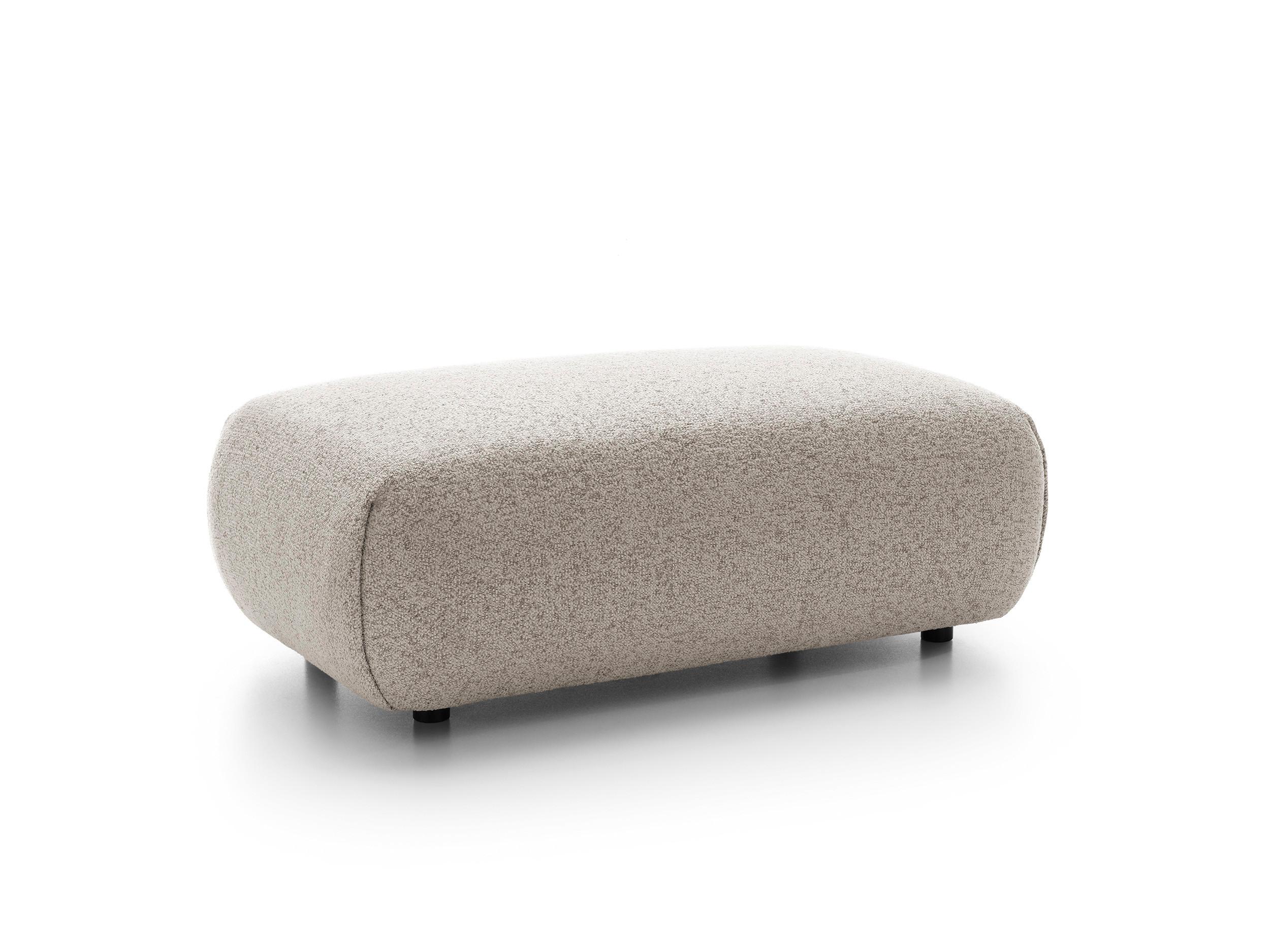 MASSENO Sitzhocker ZEST, Modern Polsterhocker, Fußhocker Grau - Graubraun/Grau, Holzwerkstoff/Kunststoff (70/42/113cm) - MASSENO
