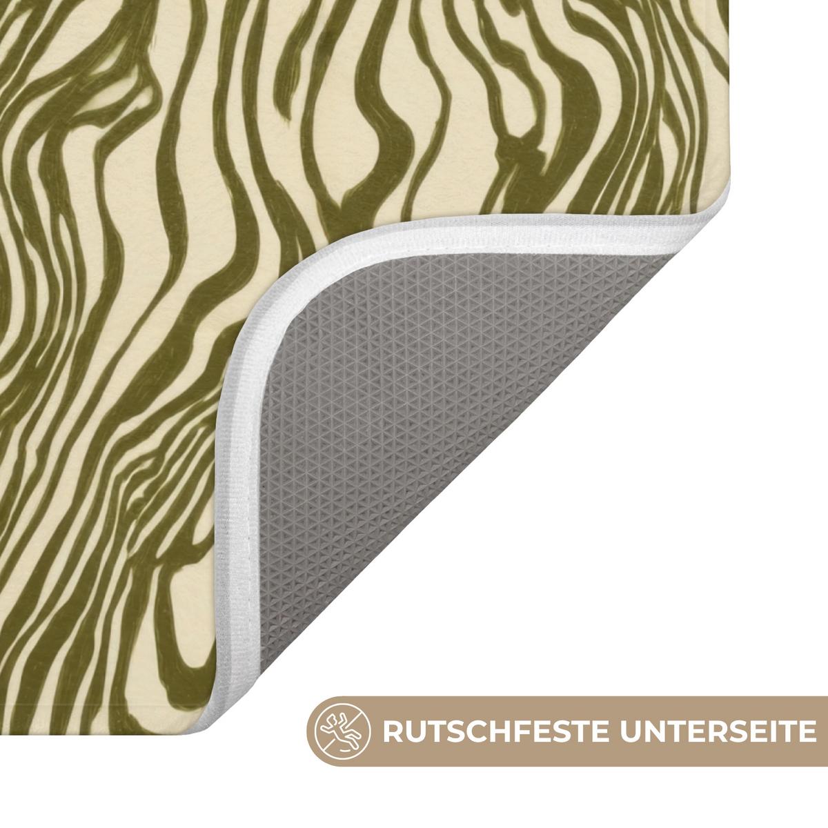 WC-VORLEGER Abstrakt - Marmor - Grün Toilettenvorleger 55x60 cm - Dunkelgrün, Textil (55/1cm) - OnlyWow
