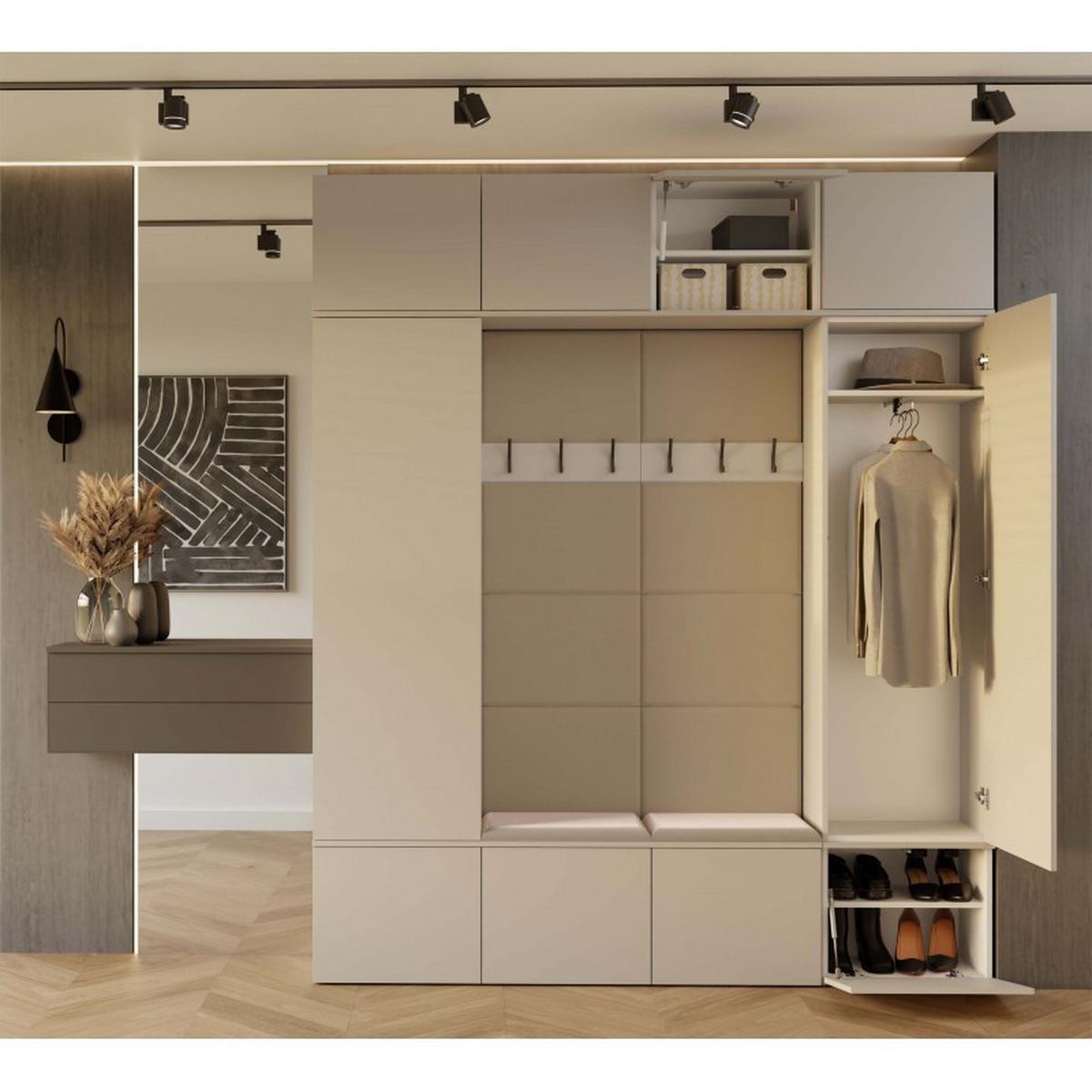 GARDEROBENSCHRANK modern, Schrank Set Kleiderschrank - Schuhschrank Kaschmir 200/238/35 - Kaschmir, Holzwerkstoff (200/238/35cm) - RAUMHIRSCH FURNITURE
