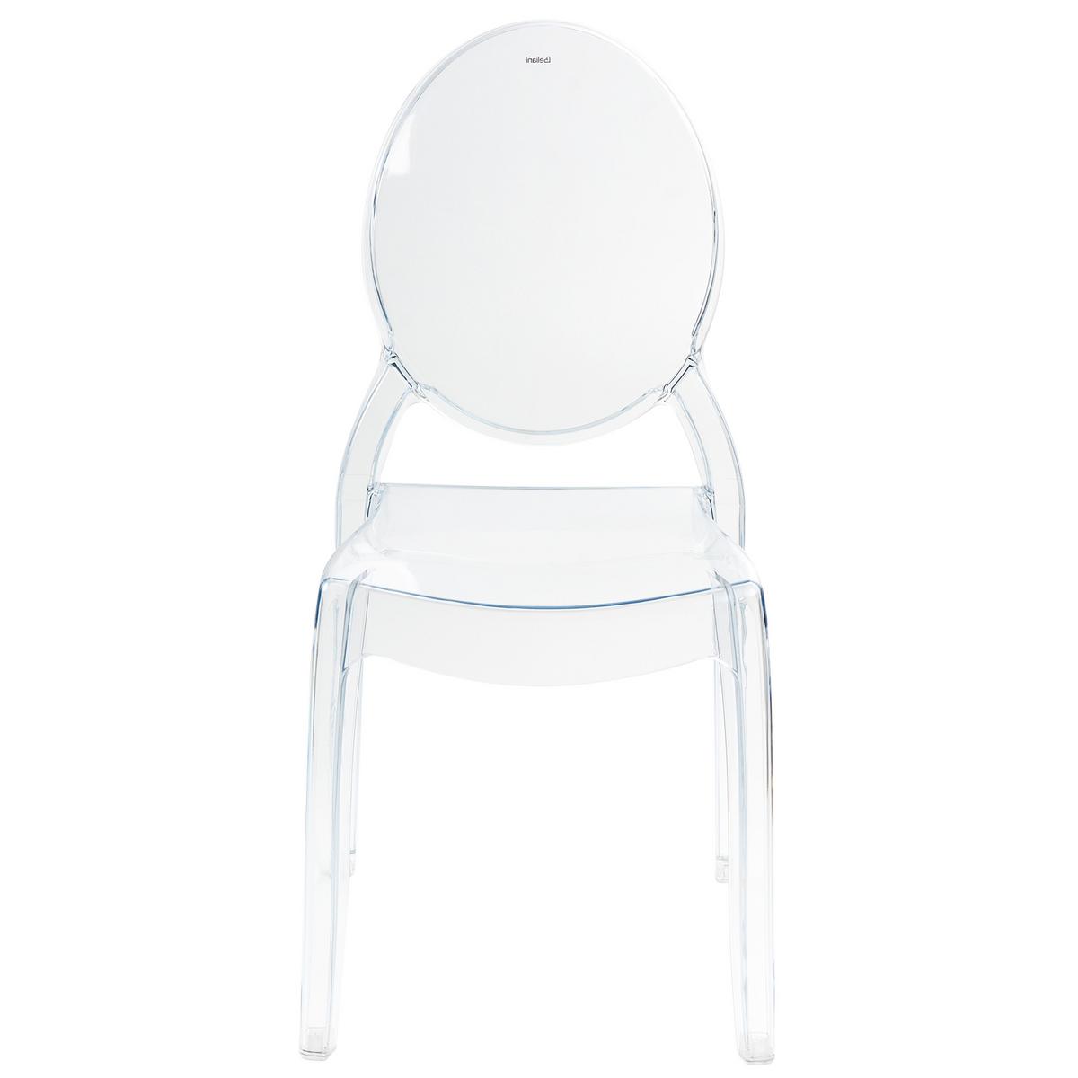 ESSZIMMERSTUHL 2er-Set Transparent Rulison - Transparent, Kunststoff (55/95/50cm) - Beliani