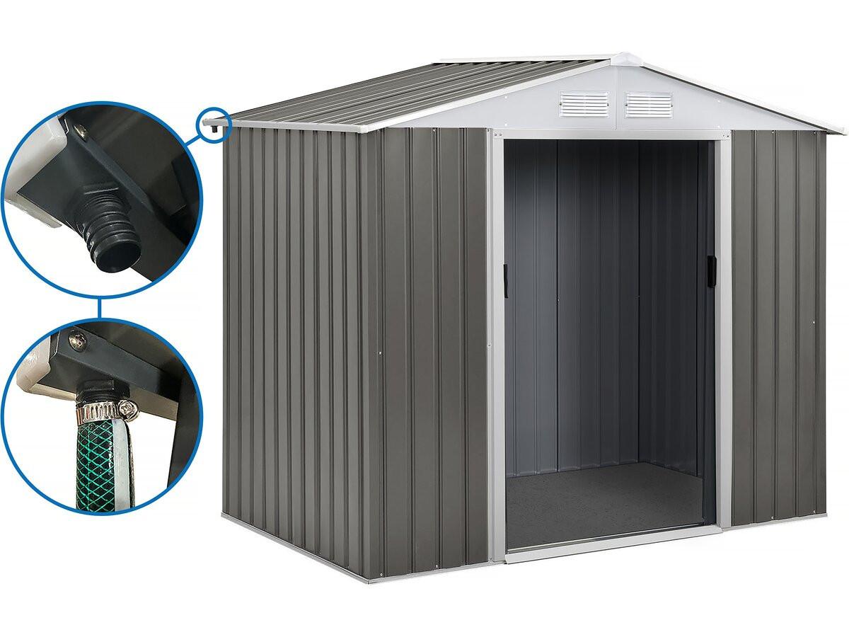 METALL-GARTENHAUS dallas Taupe - Taupe, Metall (181/267/181cm) - Habitat Garten