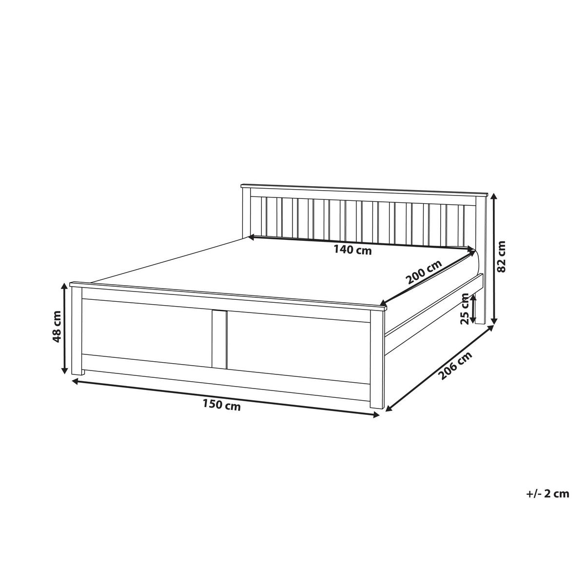 BETT mit Lattenrost 140/200 cm Kiefernholz Braun Olendon - Braun, Holz (140/200cm) - Beliani