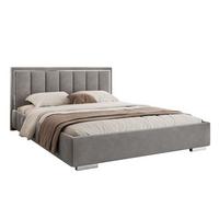 POLSTERBETT AURELIA SILVER mit Stauraum und Metallrahmen 160x200 Jasmine 90 - Dunkelgrau, Textil (160/200cm) - Lookway