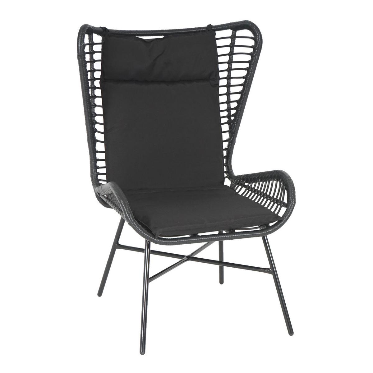 POLY-RATTAN SET G17B Anthrazit - Anthrazit, Kunststoff (68/103/70cm) - MCW