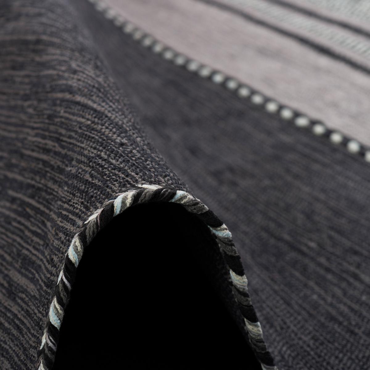 NATUR TEPPICH KELIM NAVARRO - Anthrazit, Textil (170/240cm) - Pergamon