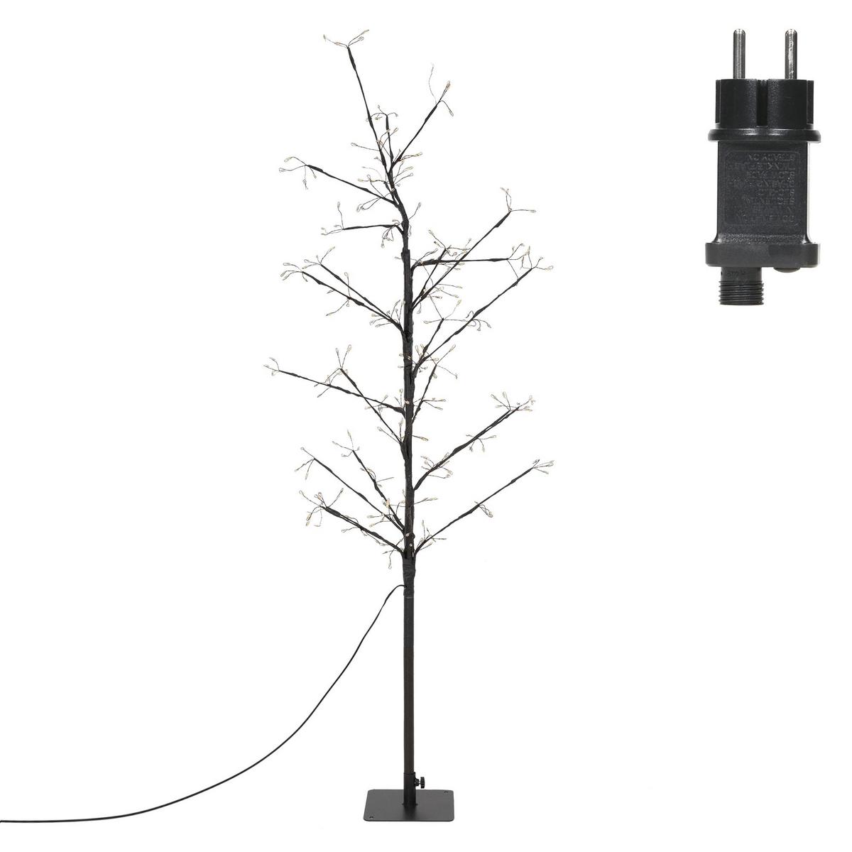 LED-BAUM 120 cm 240LED Warmweiß Timer Außen Flexibel Zweige - Braun, Kunststoff (45/120/45cm) - ECD-Germany