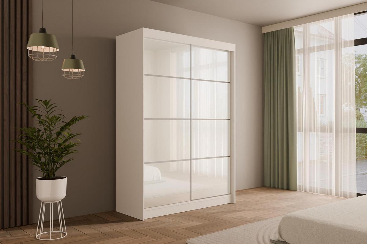 KLEIDERSCHRANK PEKA III - 120 cm - Weiß - Weiß, Holzwerkstoff (120/215/61cm) - ALTDECOR