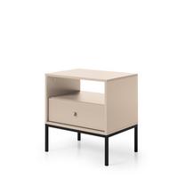 NACHTTISCH MONDO 53,6/56,2/39 cm Beige - Beige, Holzwerkstoff (53.6/56.2/39cm) - MASSENO