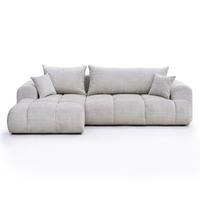 ECKSOFA MILANO Links mit Schlaffunktion und Bettkasten Grau - Grau, Kunststoff/Textil (265/145cm) - Idohome