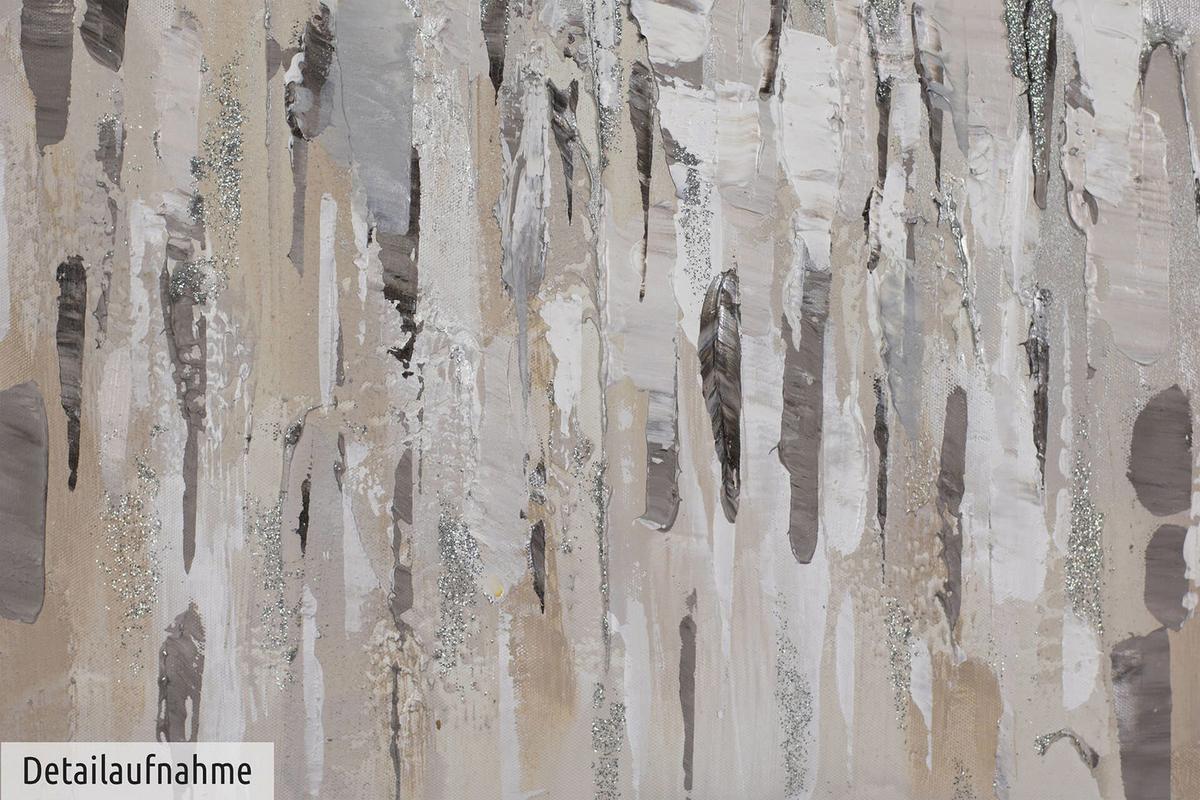 ACRYLBILD HANDGEMALT 80/80 cm - Grau, Holz/Textil (80/80cm) - KUNSTLOFT