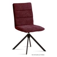 ESSZIMMERSTUHL drehbar (8er-Set) Dekava 47x92x60 Schwarz/Marsala - Brombeere/Schwarz, Kunststoff (60/92/47cm) - 58aufmkessel