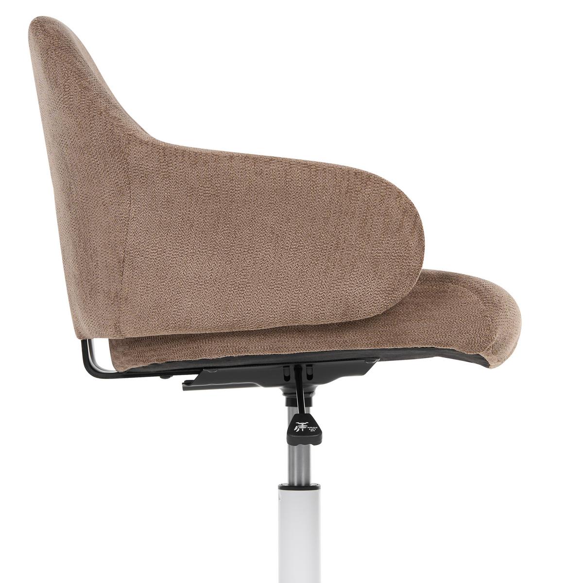 SCHREIBTISCHSTUHL Braun Rivlav - Braun, Textil/Metall (60/77/60cm) - Beliani