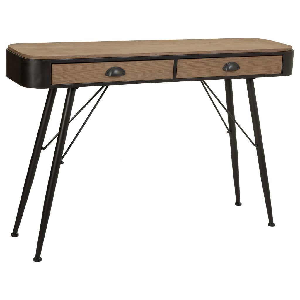 KONSOLE aus Holz und Metall 120x32x81 cm - Braun, Holz (32/120/80.5cm) - Wanderlust