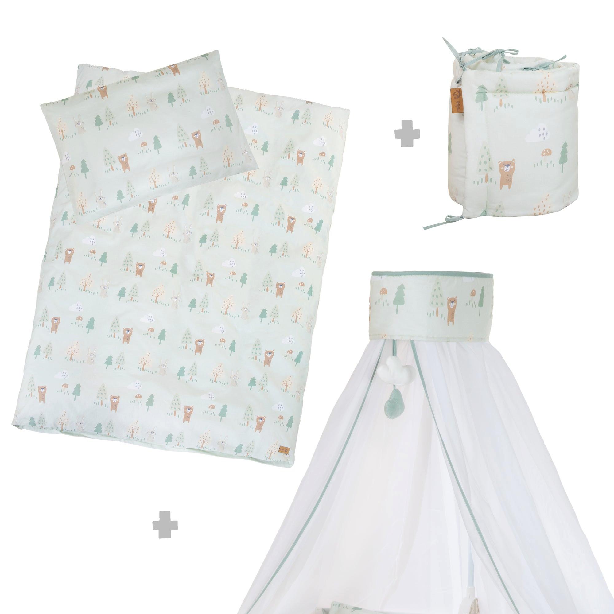 BABYBETTWÄSCHE Woodland Buddies - Weiß, Textil (100/135cm) - Roba