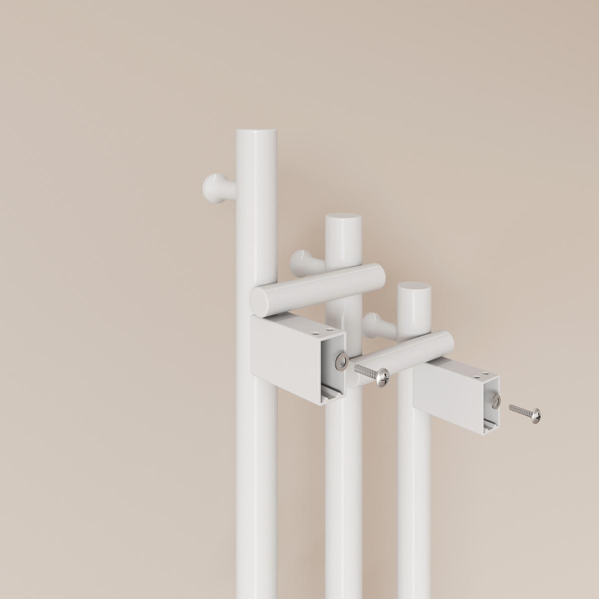 HEIZKÖRPER elektrisch vertikal 115 x 21,6 cm mit Smart-Steuerung Weiß - Weiß, Metall (21.6/115/9.4cm) - EMKE