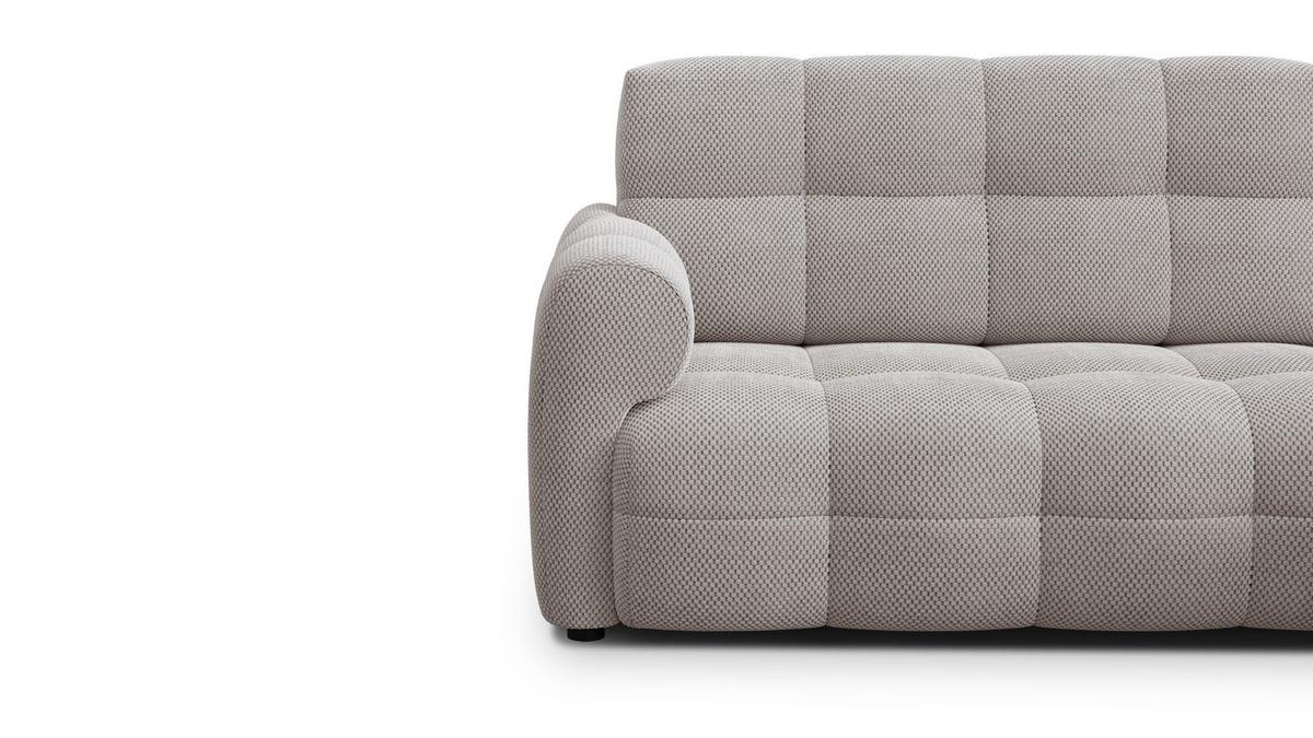 ECKSOFA MELLOW 3-Sitzer, beige - Beige/Schwarz, Holz/Textil (232/156cm) - Wozimo