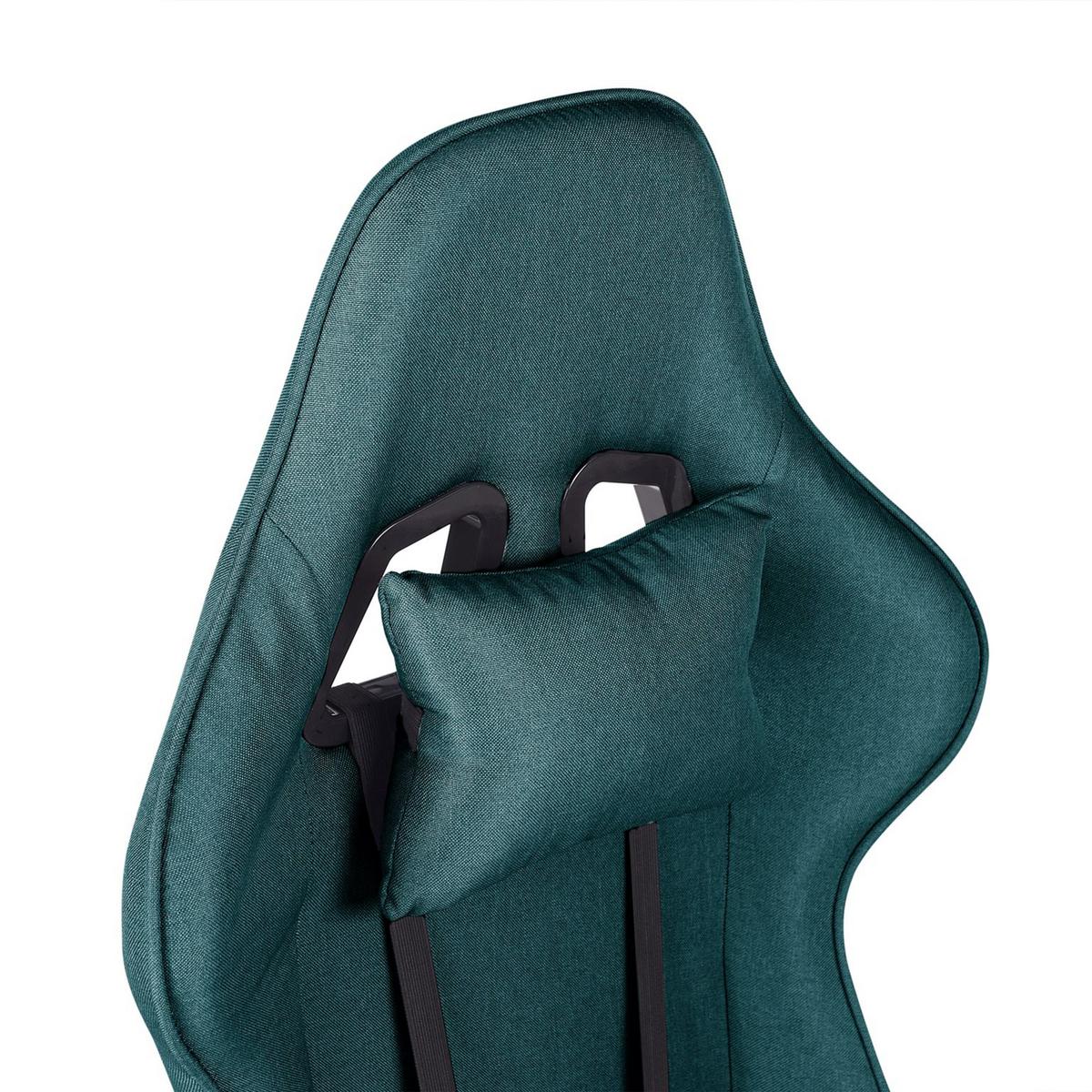GAMINGSTUHL Polyester Grün Warrior - Grün, Textil/Metall (62/122/62cm) - Beliani
