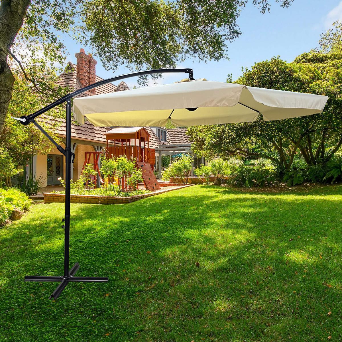 GARTENSCHIRM Beige 300/245/300 - Beige, Textil/Metall (300/300cm) - RAUMHIRSCH FURNITURE