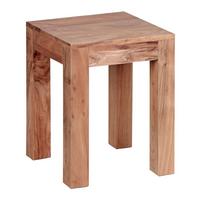 BEISTELLTISCH Massivholz Landhausstil Design MUMBAI, Akazie 35x35x45 cm - Akaziefarben, Holz (35/35/45cm) - KADIMA DESIGN