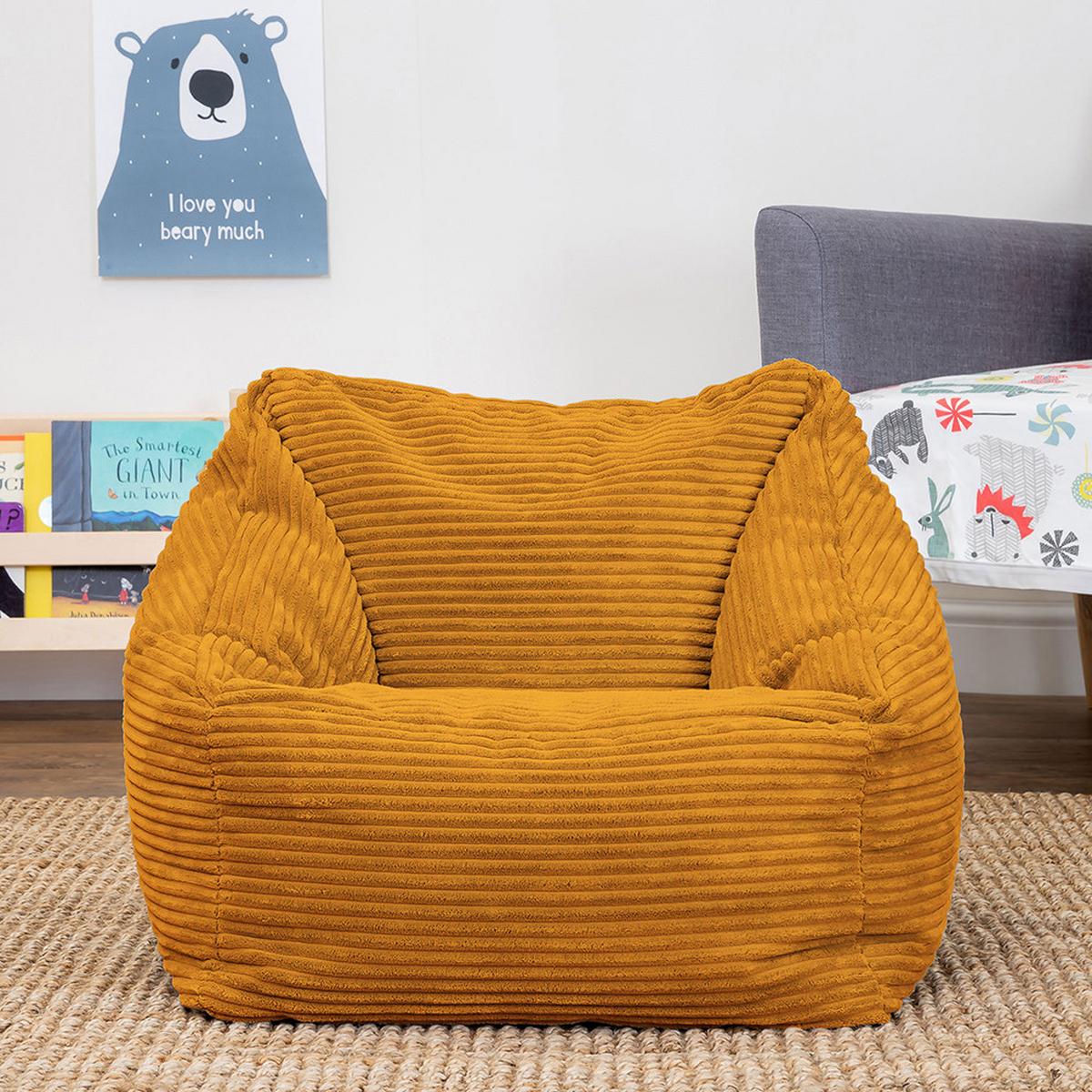 SITZSACK Flauschig für Kinder 2-tlg. - Gelb, Textil (55/44/55cm) - icon