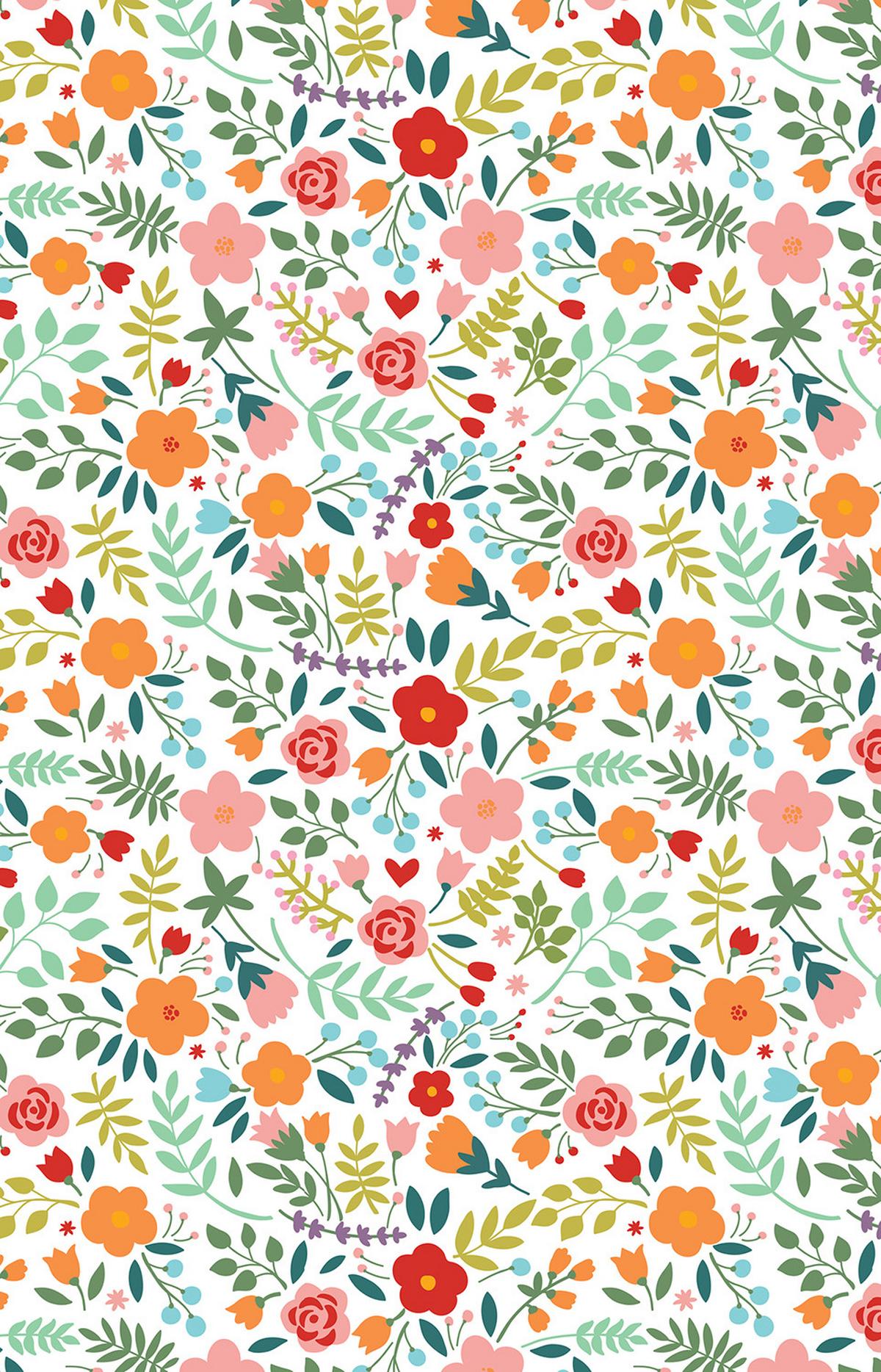 VERDUNKELUNGSROLLO 90x140 cm Gemalte Blumen - Grün, Textil (90/140cm) - TULUP