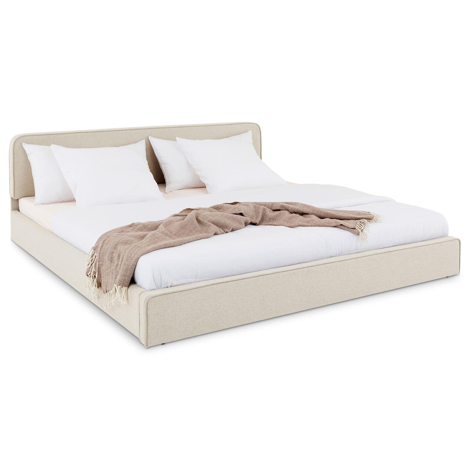 POLSTERBETT LATINI 160x200 cm cremeweiß - Creme, Textil (160/200cm) - IDIMEX