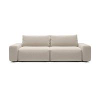 BETTSOFA RUOTA Creme Chenille-Stoff mit Schlaffunktion - Creme, Textil (105/87/257cm) - MASSENO