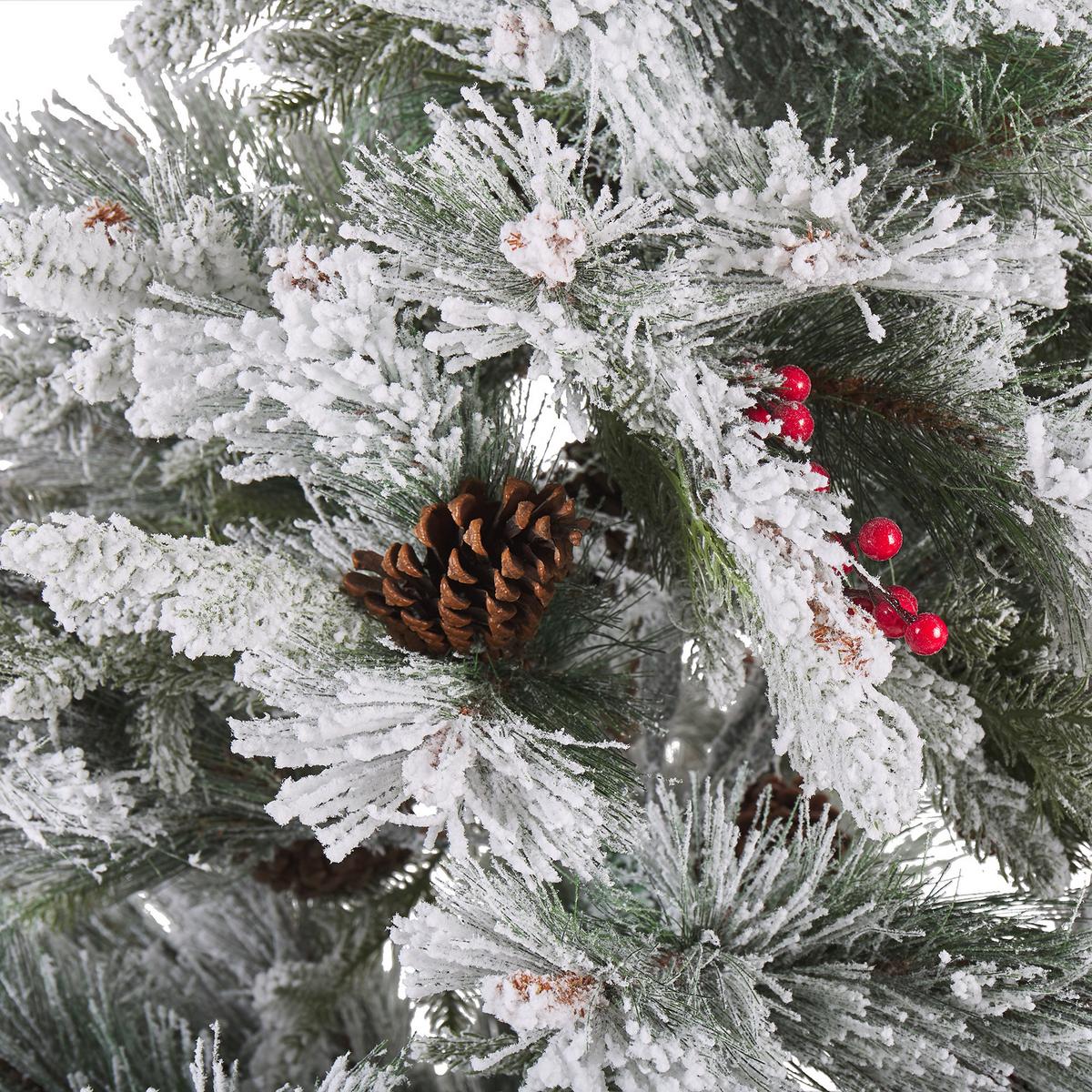 WEIHNACHTSBAUM 180 cm Weiß Masala - Weiß, Kunststoff (180cm) - Beliani