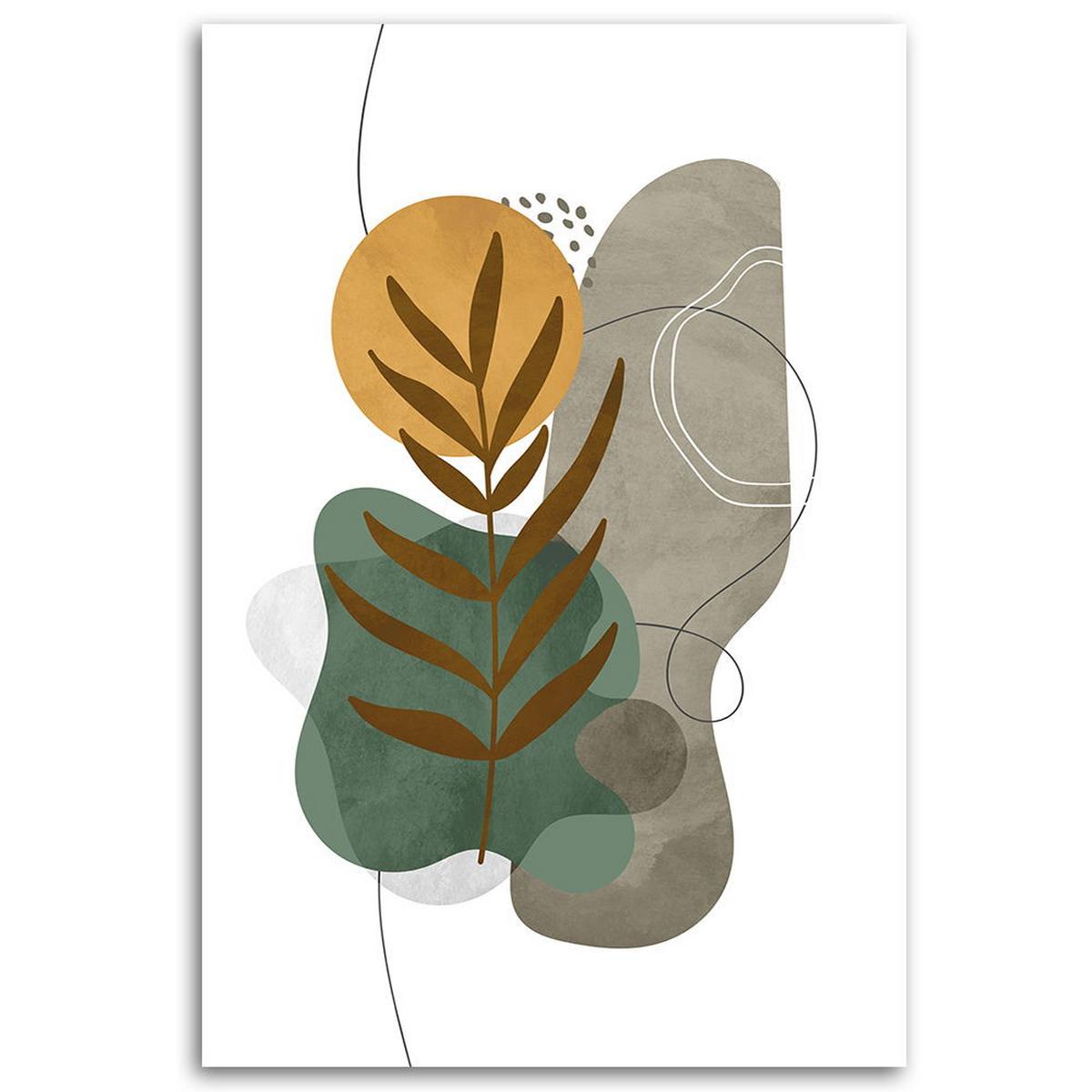 KUNSTDRUCK Grün 70/100 cm - Grün, Textil (70/100cm) - KUNSTLOFT