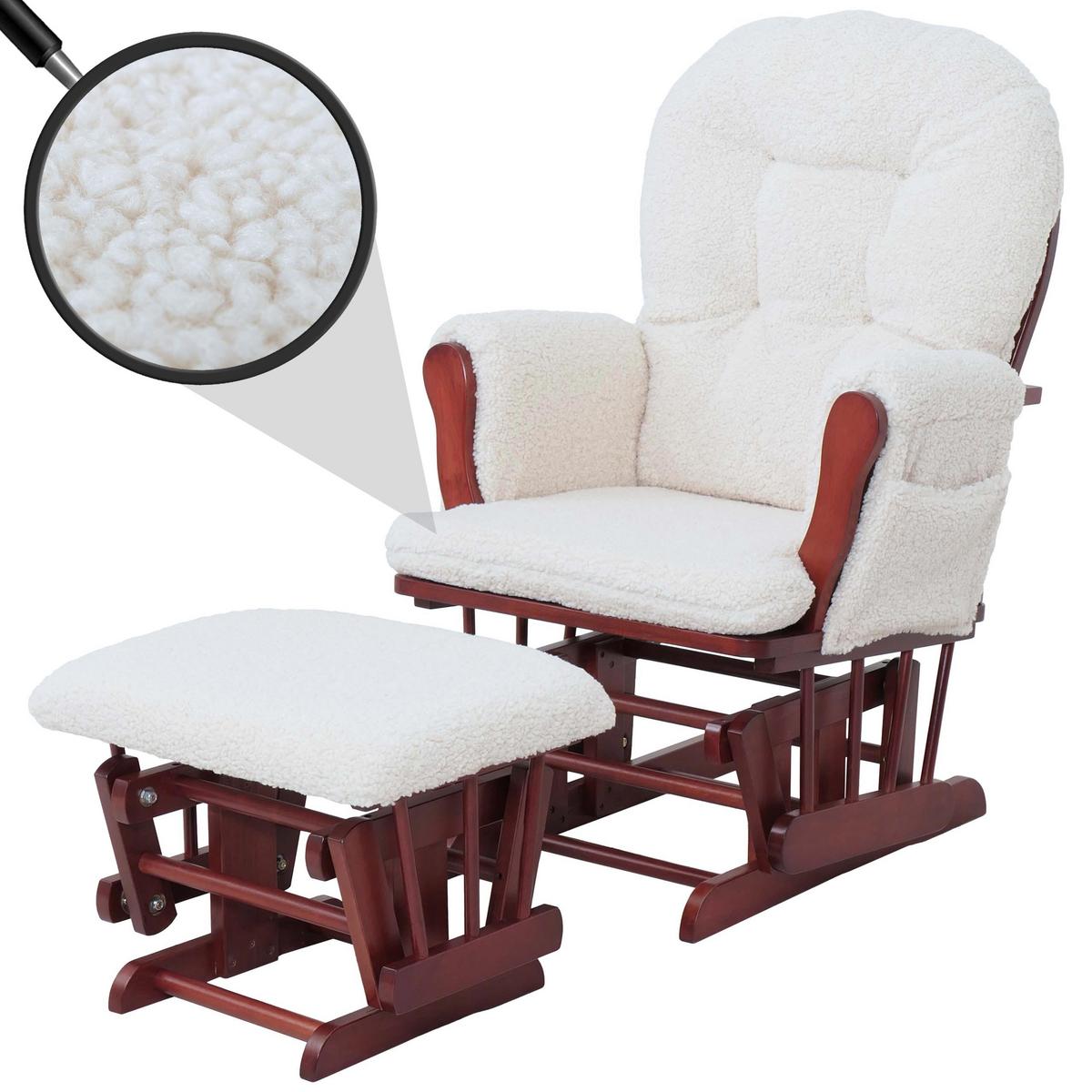 RELAXSESSEL Cremeweiß, Braun - Weiß/Braun, Textil (74/105/72cm) - MCW