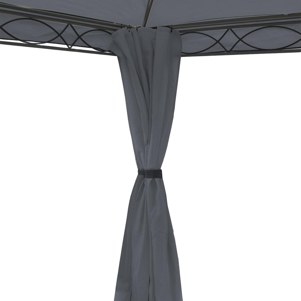 PERGOLA CALPE I Grau - Grau, Metall (394/273/294cm) - MCW
