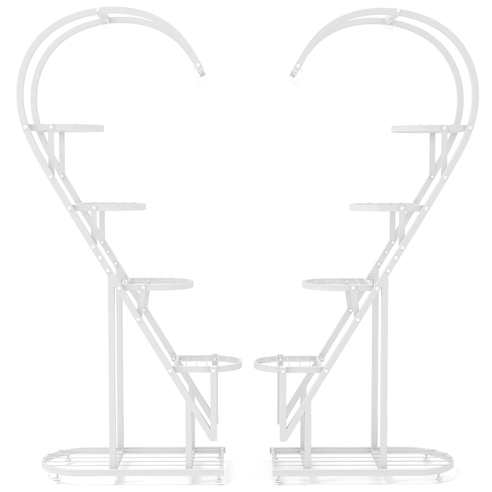 PFLANZENSTÄNDER Weiß - Weiß, Metall (71/148/30.5cm) - COSTWAY