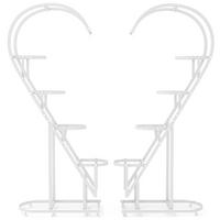 PFLANZENSTÄNDER Weiß - Weiß, Metall (71/148/30.5cm) - COSTWAY