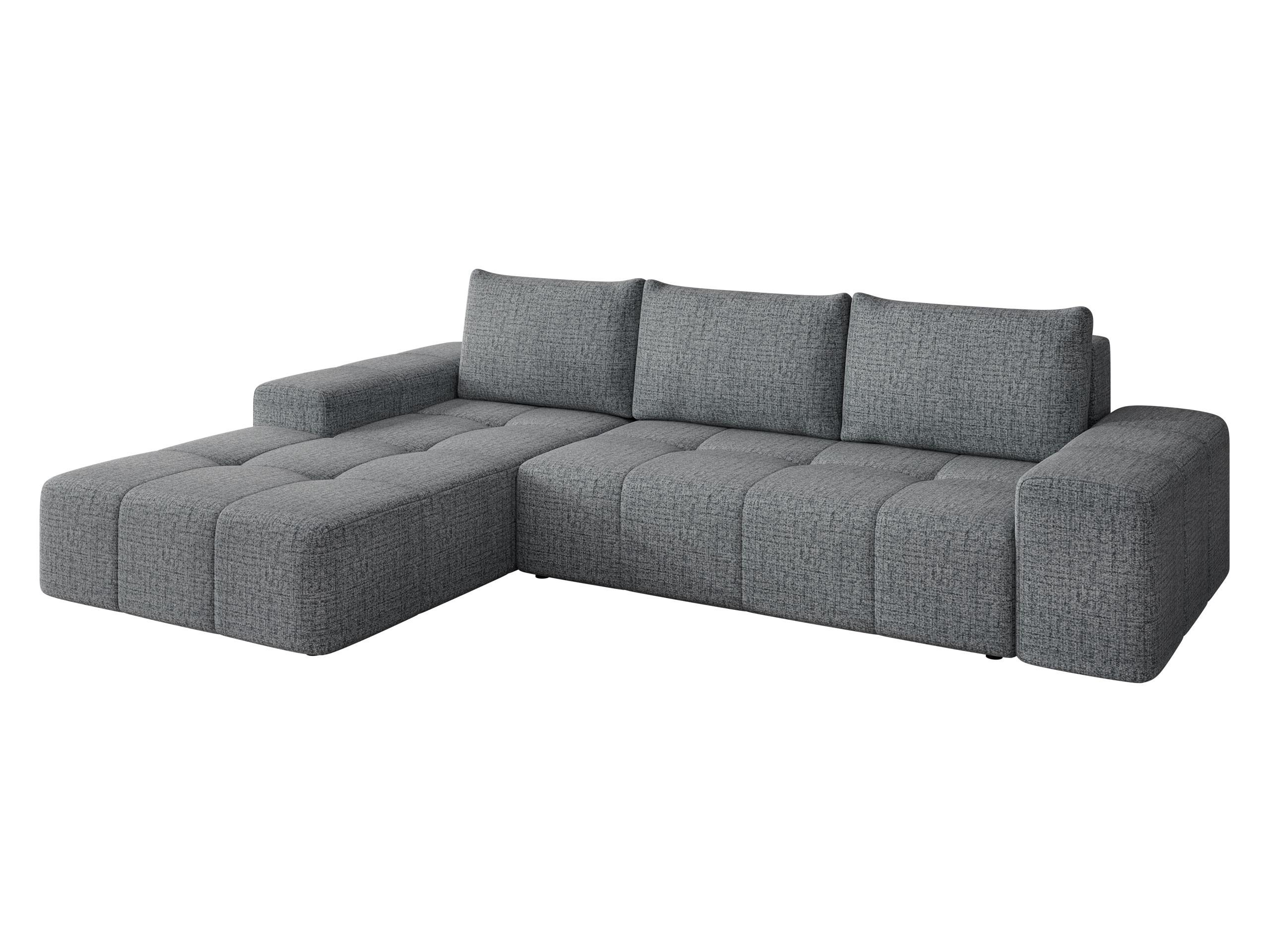 ECKSCHLAFSOFA Tonseo L, Seite: Links - Schwarz/Grau, Holz/Kunststoff (275/173cm) - MIRJAN24