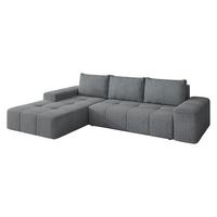 ECKSCHLAFSOFA Tonseo L, Seite: Links - Schwarz/Grau, Holz/Kunststoff (275/173cm) - MIRJAN24