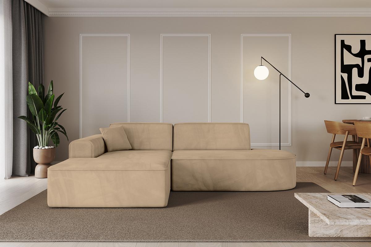ECKSOFA Ottomane Links IREA-L1-v3 - 234x171x79 cm Beige - Beige, Holzwerkstoff/Textil (234/171cm) - ALTDECOR