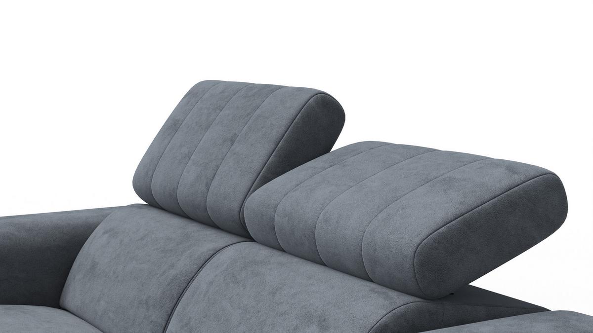 RELAXSOFA NORDEL 2-Sitzer, dunkelgrau - Dunkelgrau/Schwarz, Holz/Textil (150/80/105cm) - Wozimo