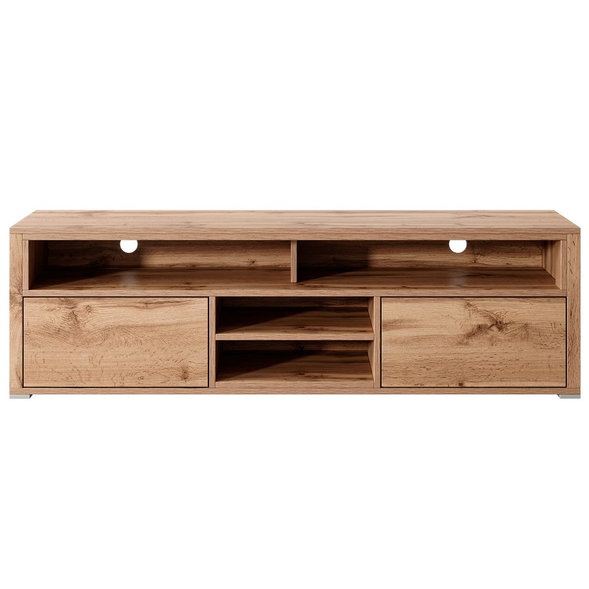 TV-ELEMENT Bella mit 2 Türen und offenem Regal, eiche Wotan - Eichefarben, Holzwerkstoff (137/42.5/33cm) - Beautysofa