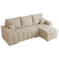ECKSOFA KIRASSO L Beige Boucle - Beige/Grau, Textil (245/147cm) - MKS