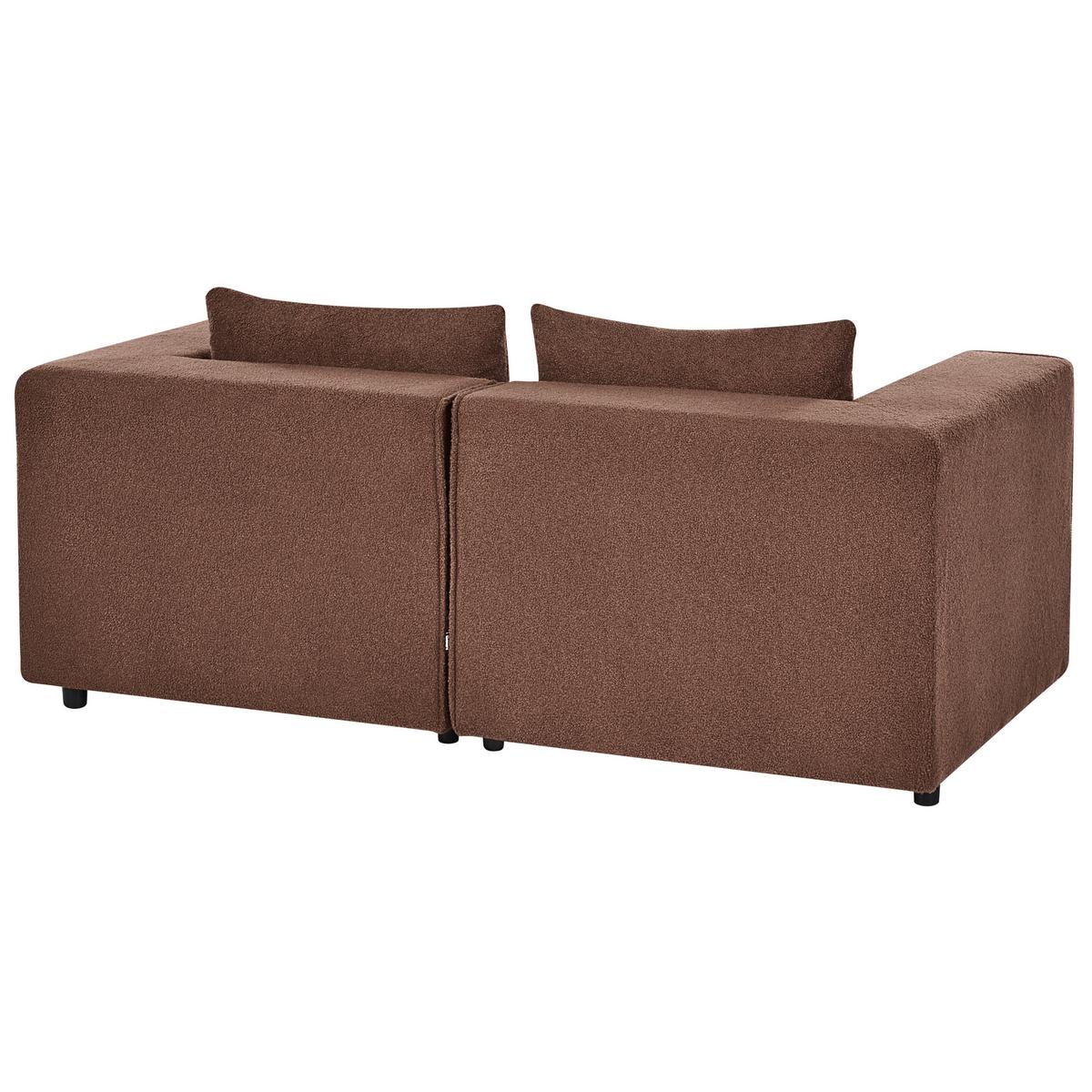 MODULSOFA 2-Sitzer Braun Bouclé Axebo - Braun, Textil (188/93/94cm) - Beliani