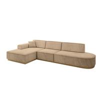 ECKSOFA Ottomane Links IREA-L2-v2 - 328x171x83 cm Beige - Beige, Holzwerkstoff/Textil (328/171cm) - ALTDECOR