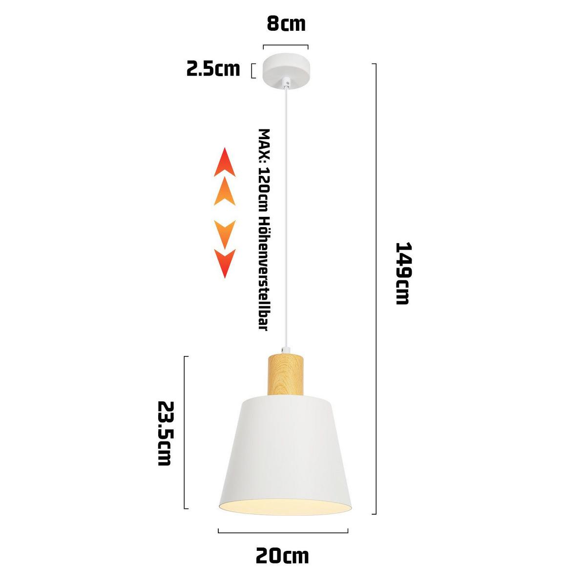 PENDELLEUCHTE Marstellar 8/8/149 cm - Weiß, Metall (8/8/149cm) - Nettlife