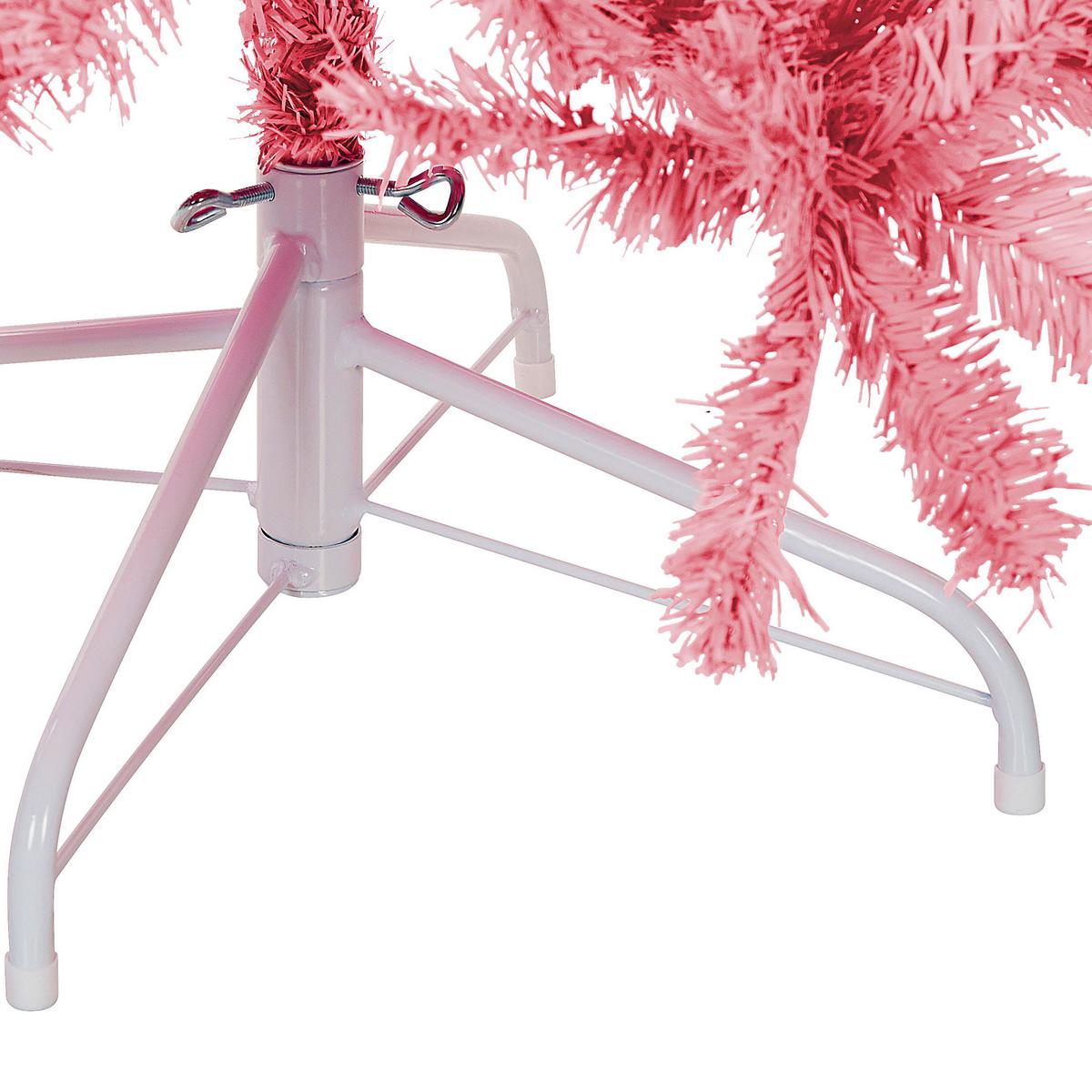 WEIHNACHTSBAUM 210 cm Rosa Farnham - Rosa, Kunststoff (210cm) - Beliani