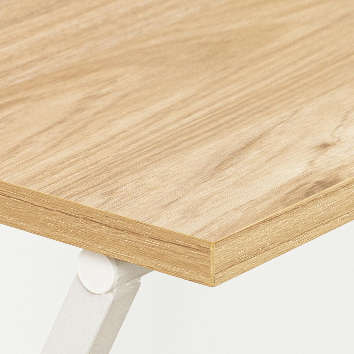 SCHREIBTISCH Weiß-Natur - Weiß, Holzwerkstoff (45/63/77cm) - SoBuy