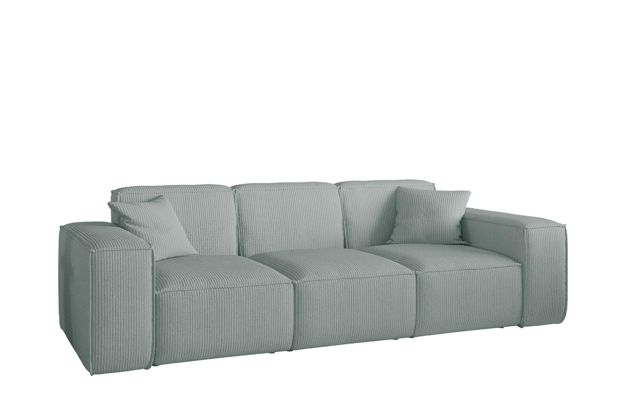 SOFA Celes Premium 3-sitzer Stoff Scala - Pastellblau, Holzwerkstoff/Textil (225/73/88cm) - Fun Möbel