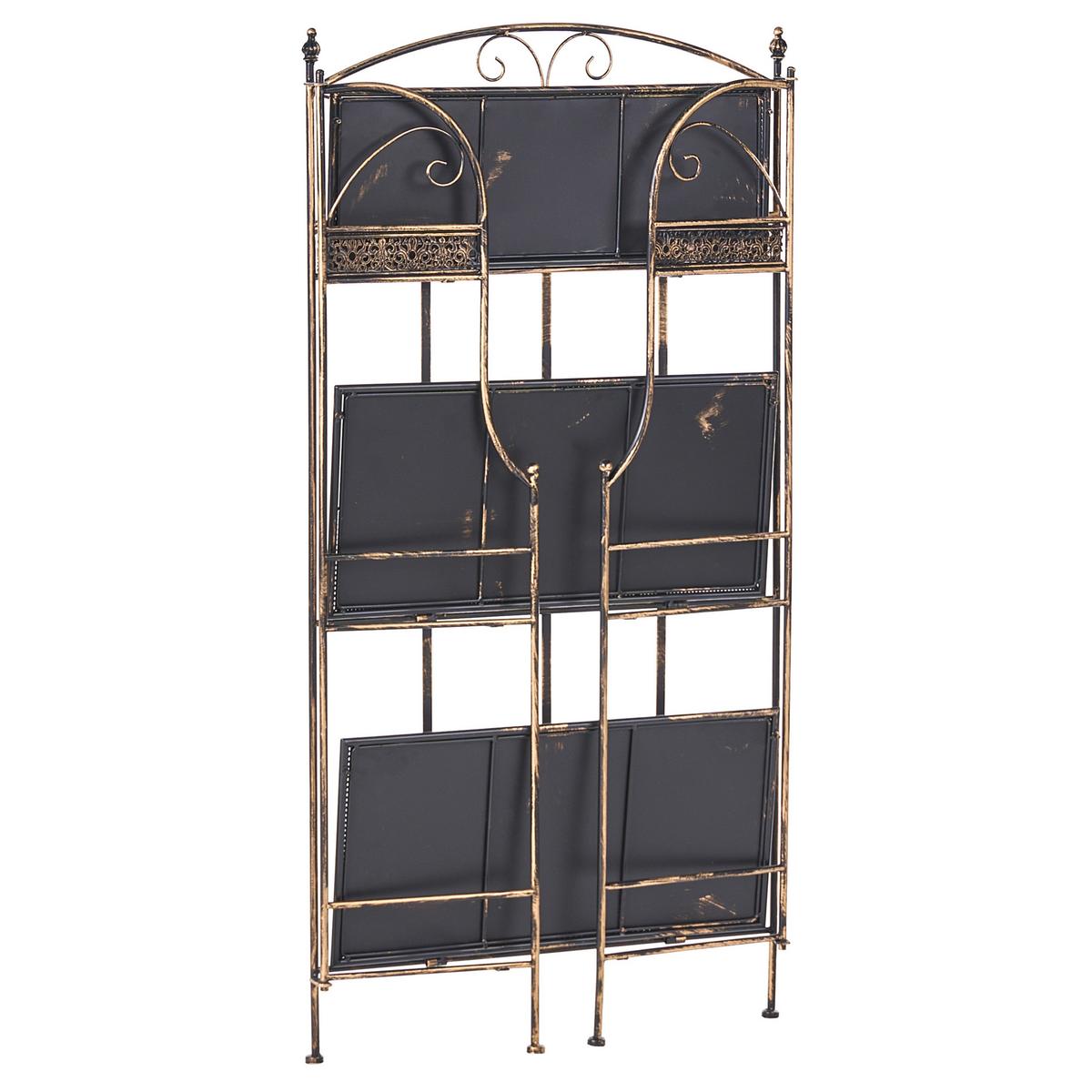 REGAL 60/30 cm Schwarz Villadose - Schwarz, Metall (60/117/30cm) - Beliani