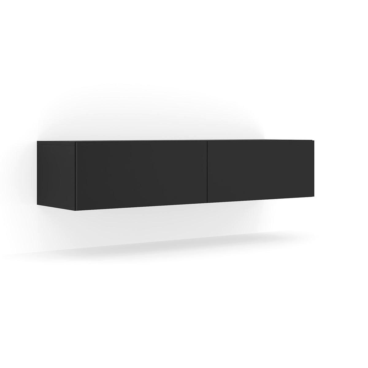TV-MÖBEL Bali Mattschwarz - Schwarz, Holzwerkstoff (140/30/40cm) - Petits-meubles