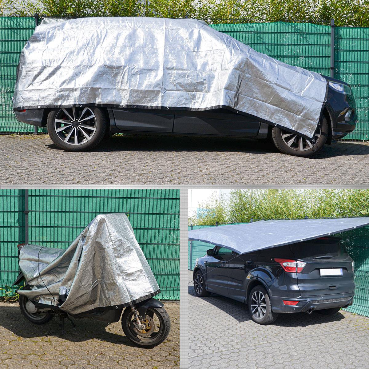 ALUMINIUM-SCHATTENNETZ 6/7 m, Silberfarben - Silberfarben, Metall (600/700cm) - Amanka